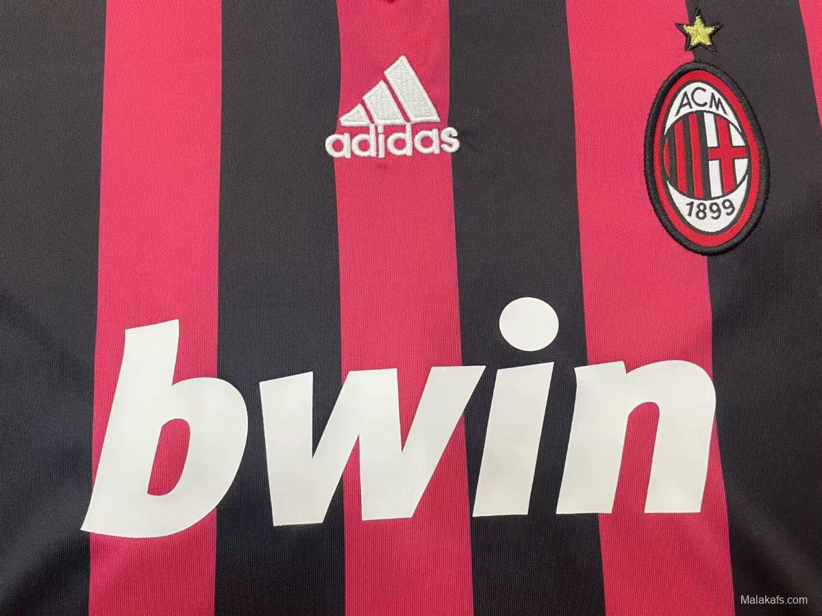 Retro Kids 09/10 AC Milan Home Jersey