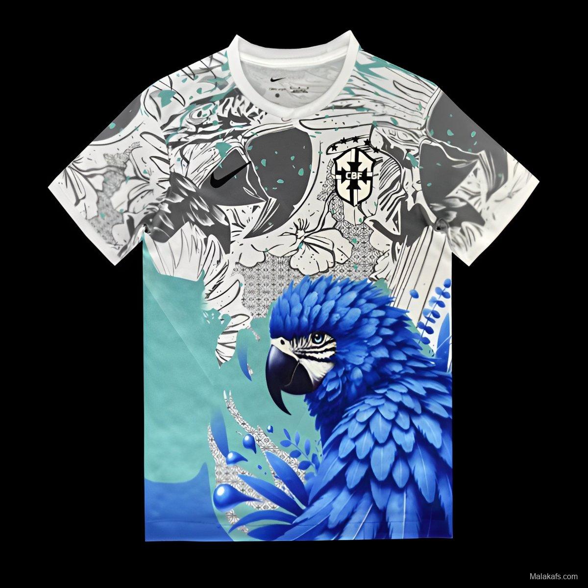2025 Brazil Blue Parrot Special Jersey