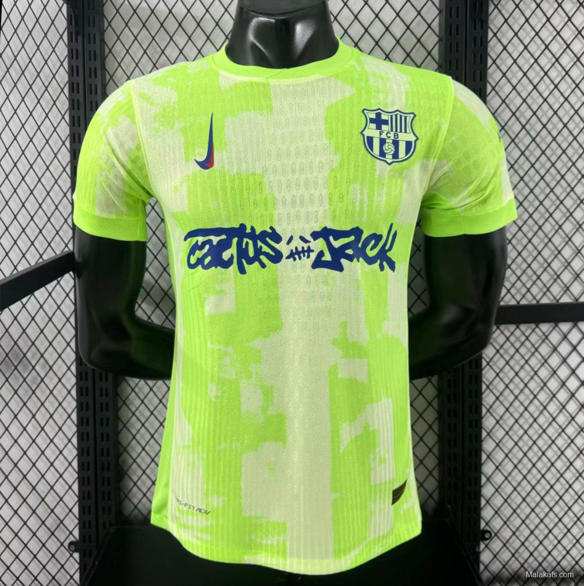 24/25 Barcelona x Travis Scott Third Green Jersey