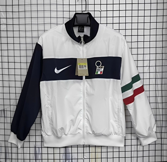1994 Italy White Full Zipper Jacket Windbreaker