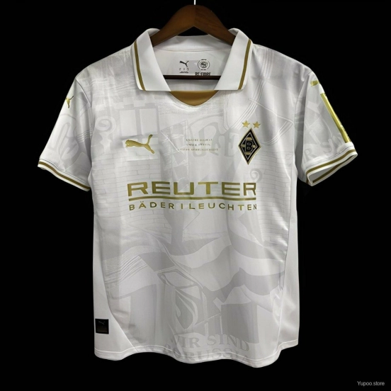 25/26 Borussia Monchengladbach White Pre-match Jersey