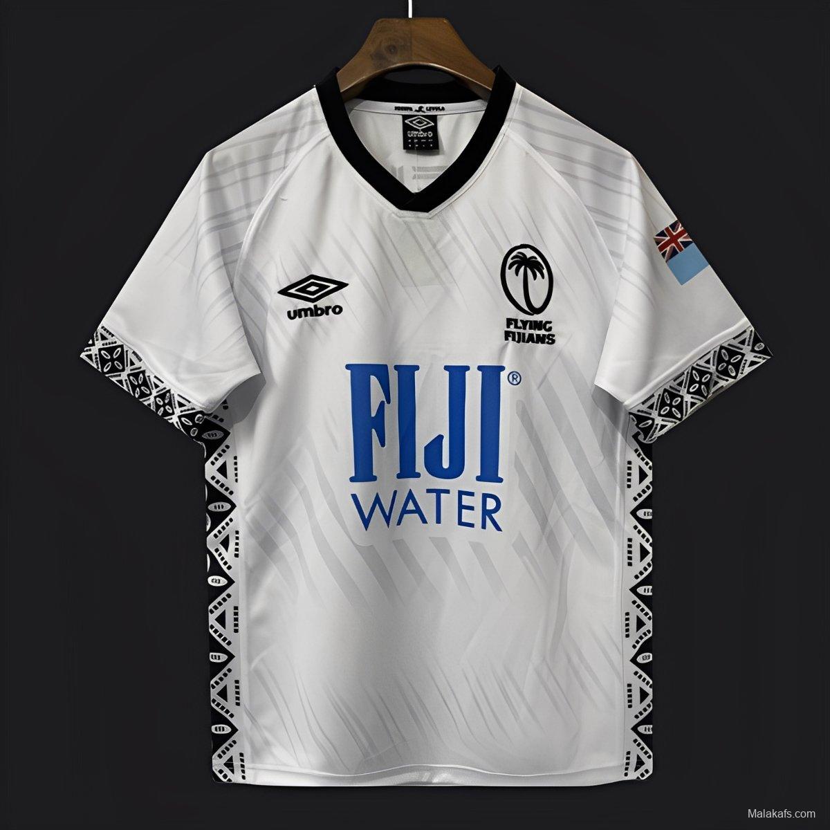 2026 Fiji Flying Fijians White with Indigenous Patterns Jersey