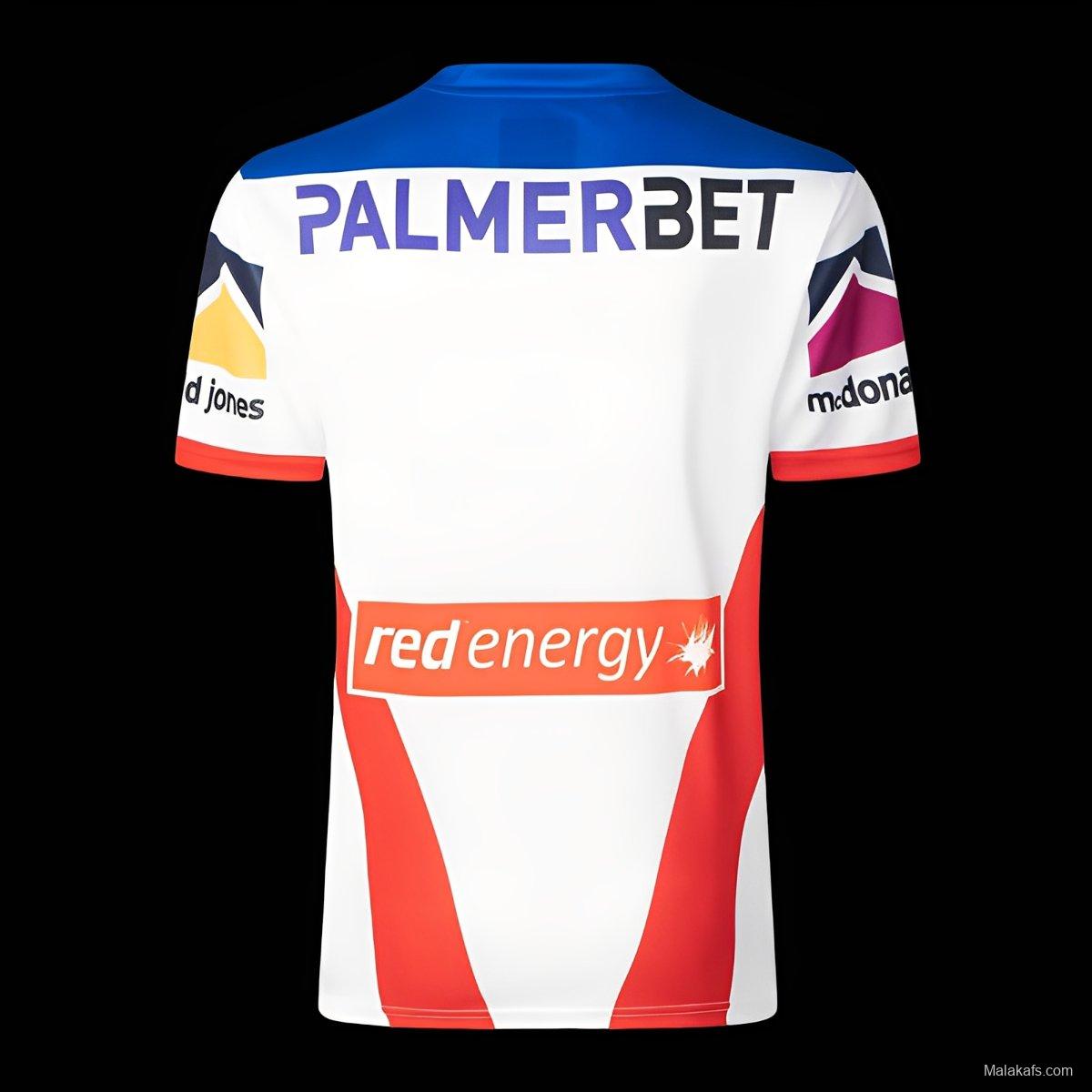 25/26 Newcastle Knights Blue White and Red with Inverted Chevron Home Jersey