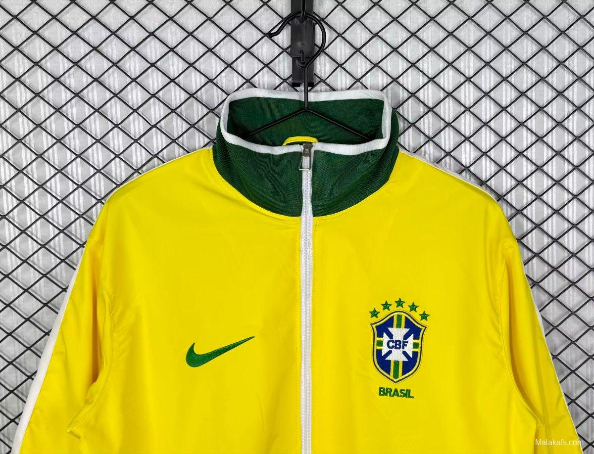 Retro 2010 Brazil Home Windbreaker