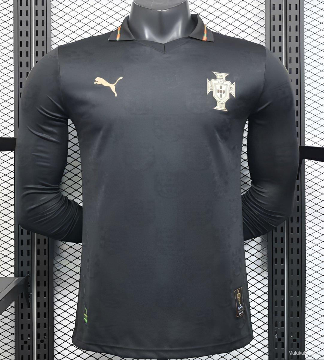 Player Version 2026 Portugal Goalkeeper Dark Grey Long Sleeve Jersey