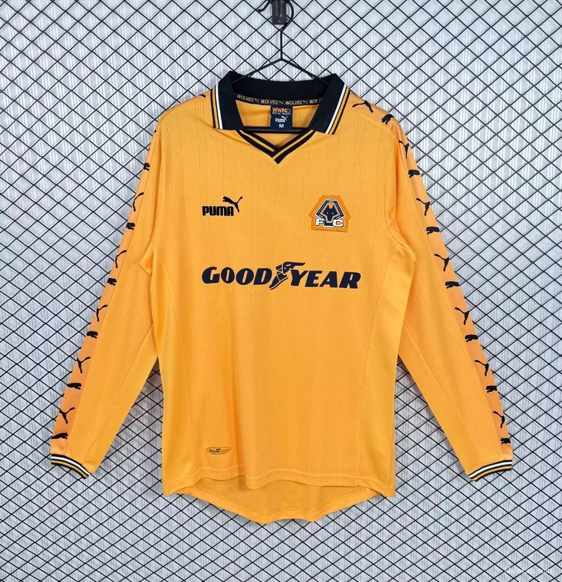 Retro 98/99 Wolverhampton Wanderers Home Long Sleeve Jersey