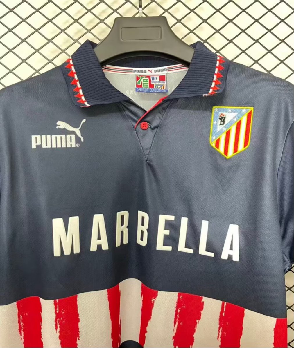 Retro 97/98 Atletico Madrid Away Navy Jersey