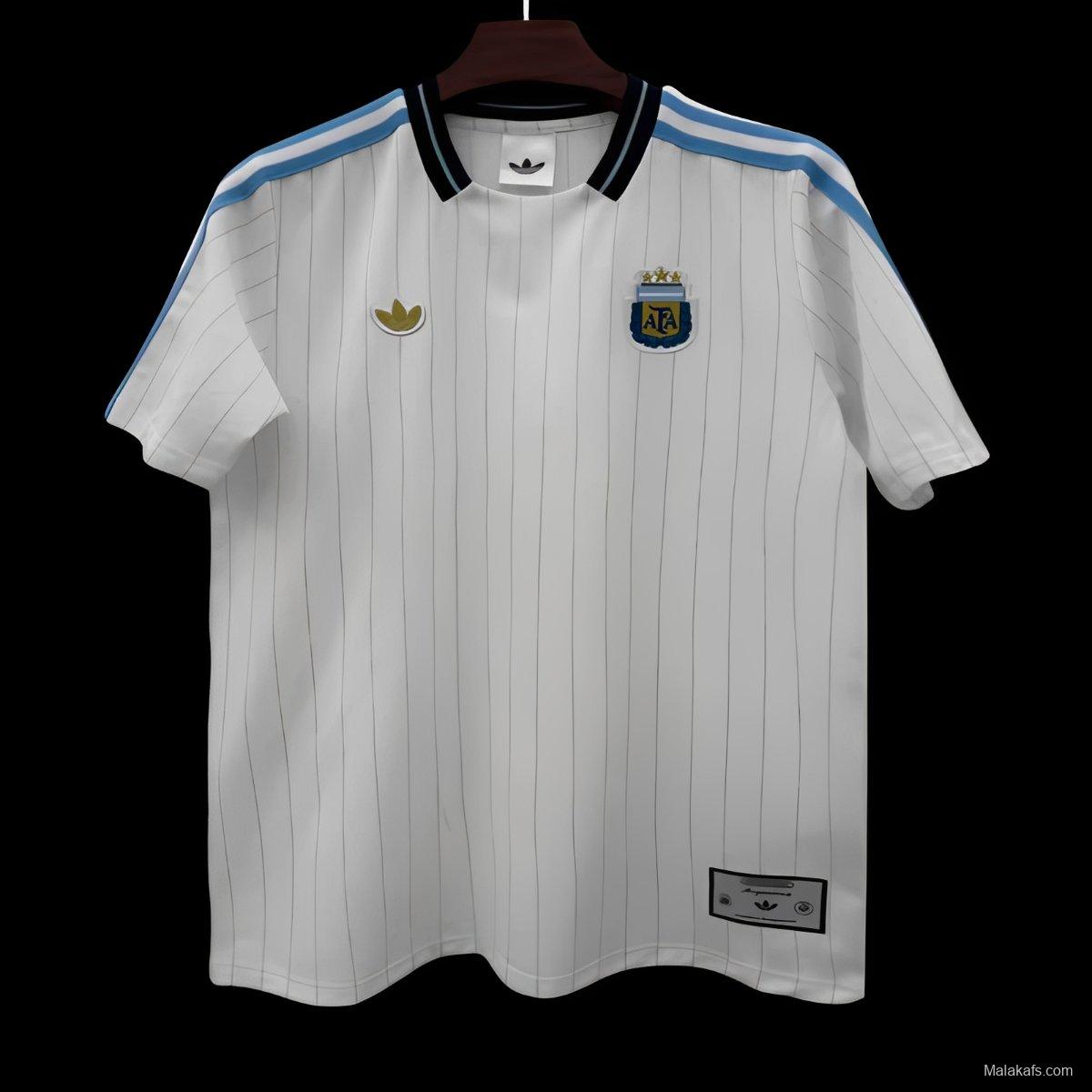 2026 Argentina Adidas Terrace Icons White Jersey