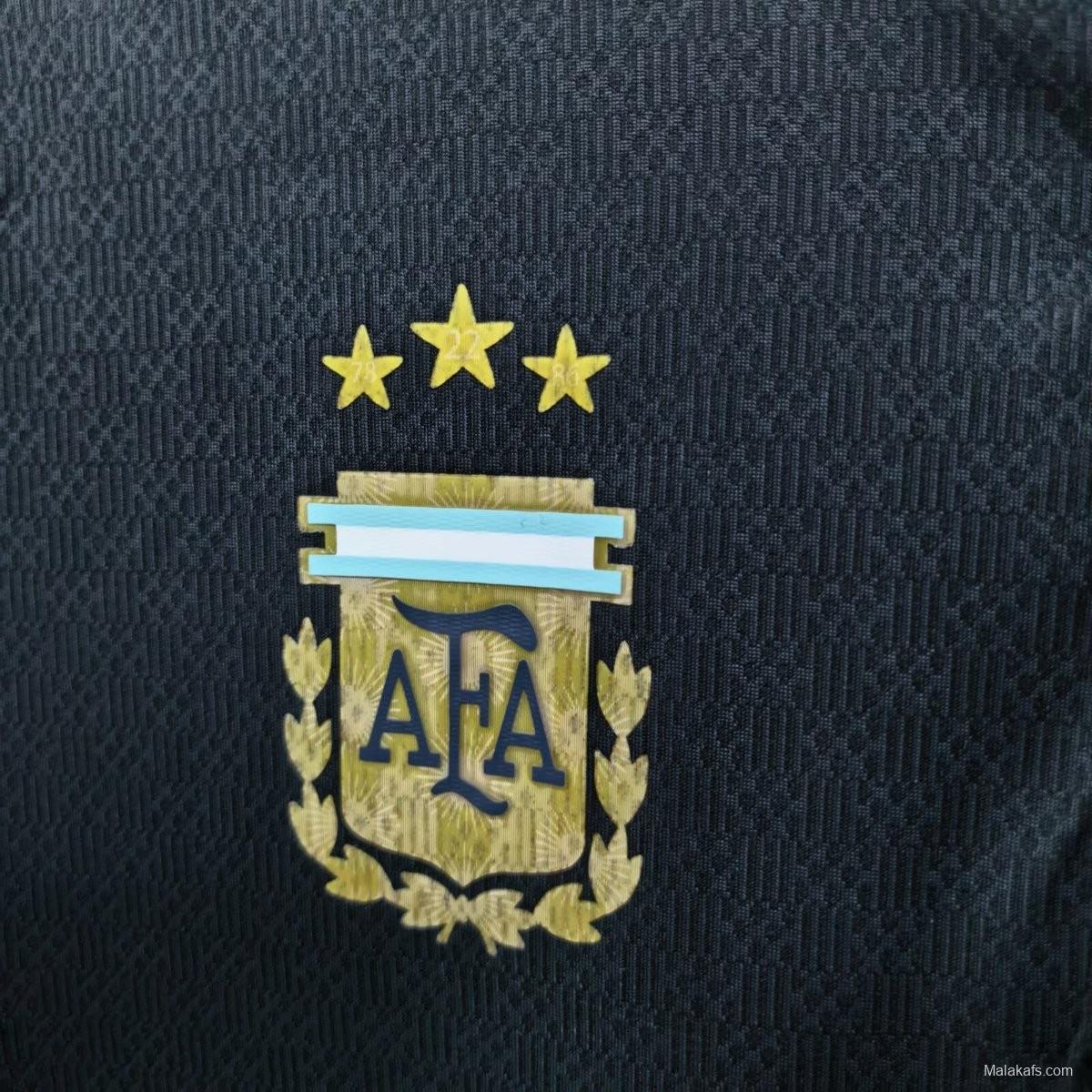 2026 Argentina Black Polo Jersey
