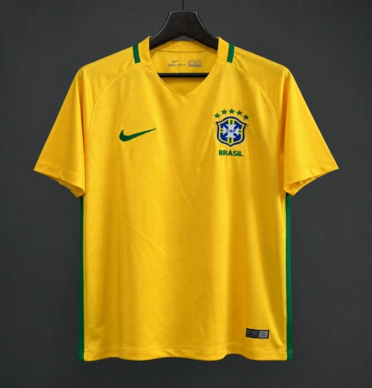 Retro 2016 Brazil Home Jersey