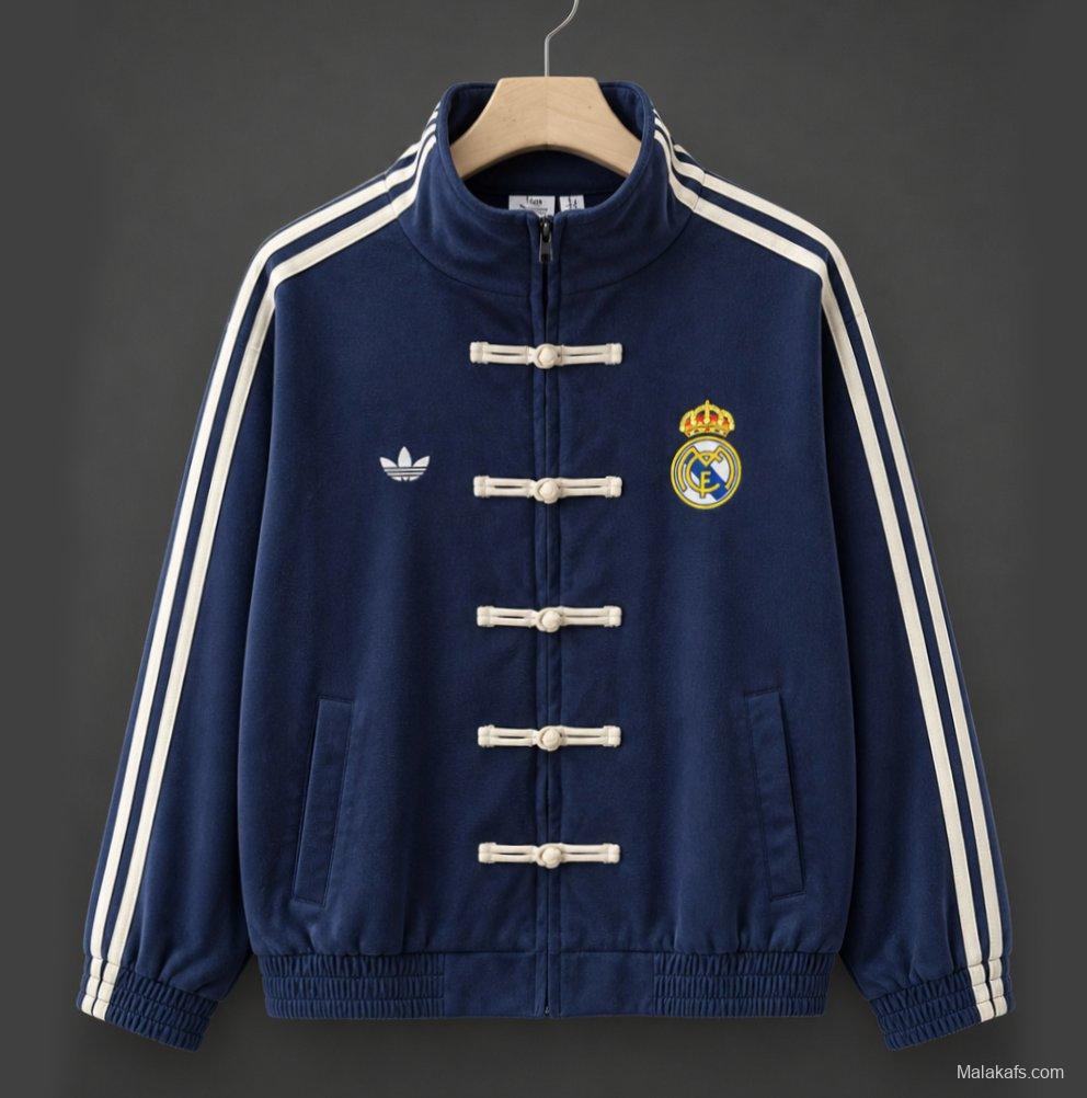 26/27 Real Madrid  x Adidas New Year Limited Edition Navy Track Jacket