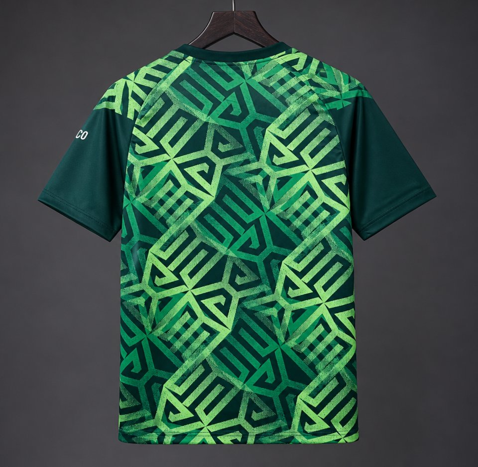 2026 Mexico Special Edition Green Geometric Pattern Football Jersey