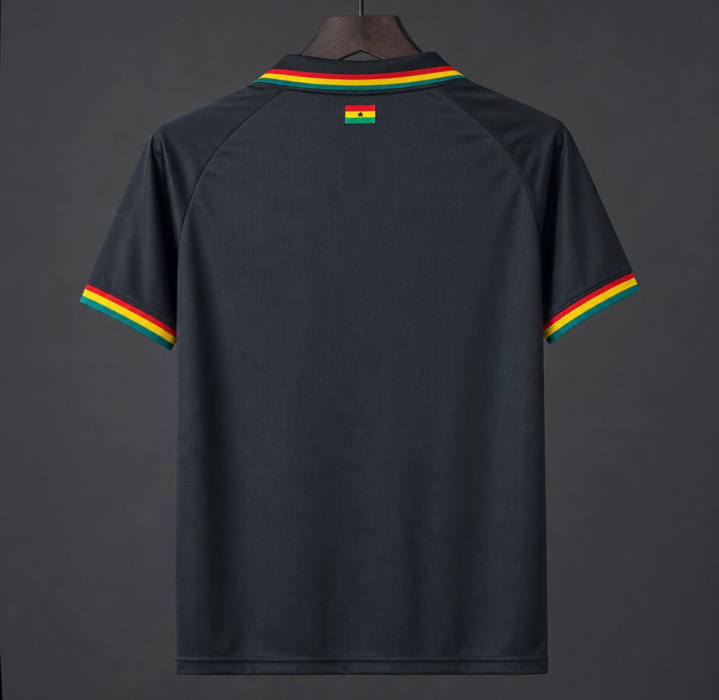 2026 Ghana Heritage Collection Black Polo Jersey.