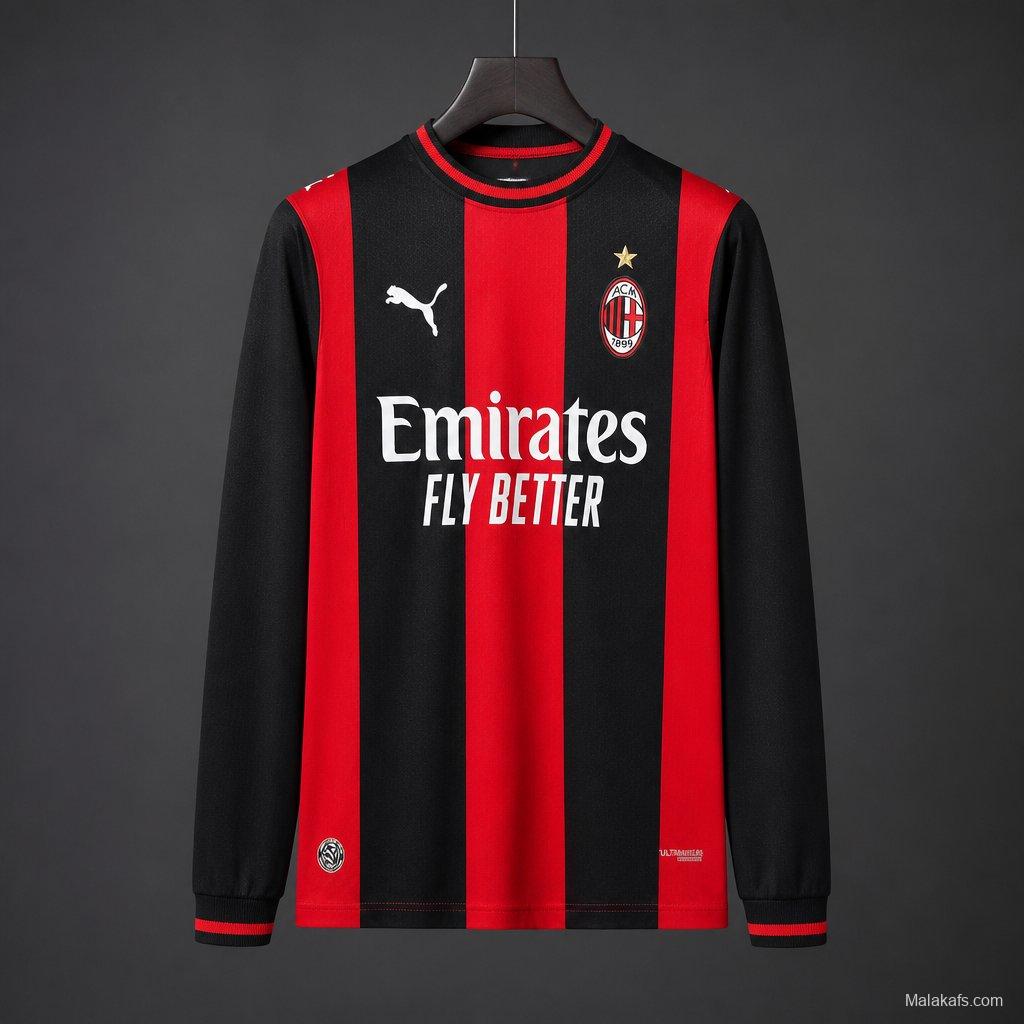 26/27 AC Milan Home Long Sleeve  Jersey