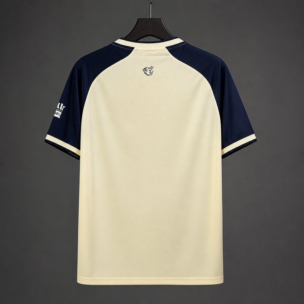 26/27 1. FC Kaiserslautern Cream with Black Sleeves Away Jersey
