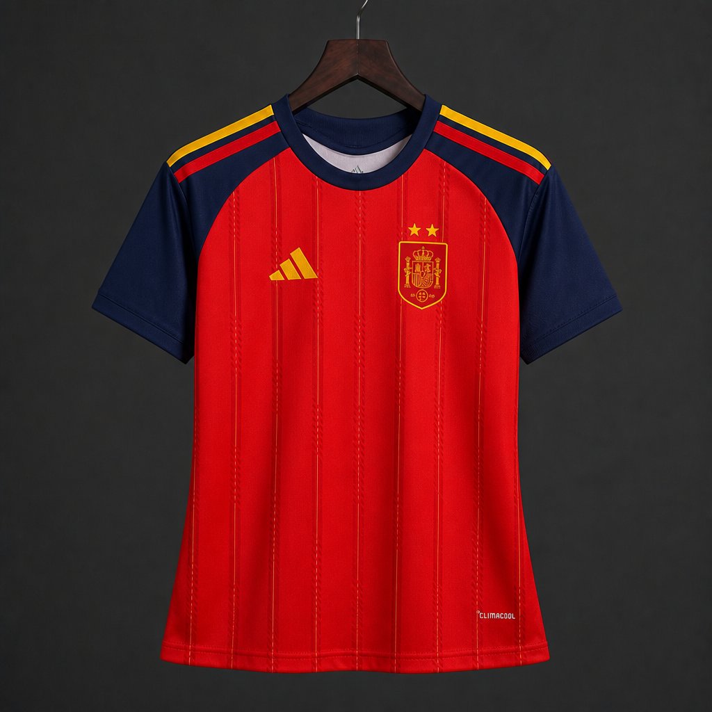2026 Womens Spain  2 Stars  Home Jersey