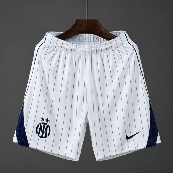 26/27 Inter Milan Away White Stripe Shorts