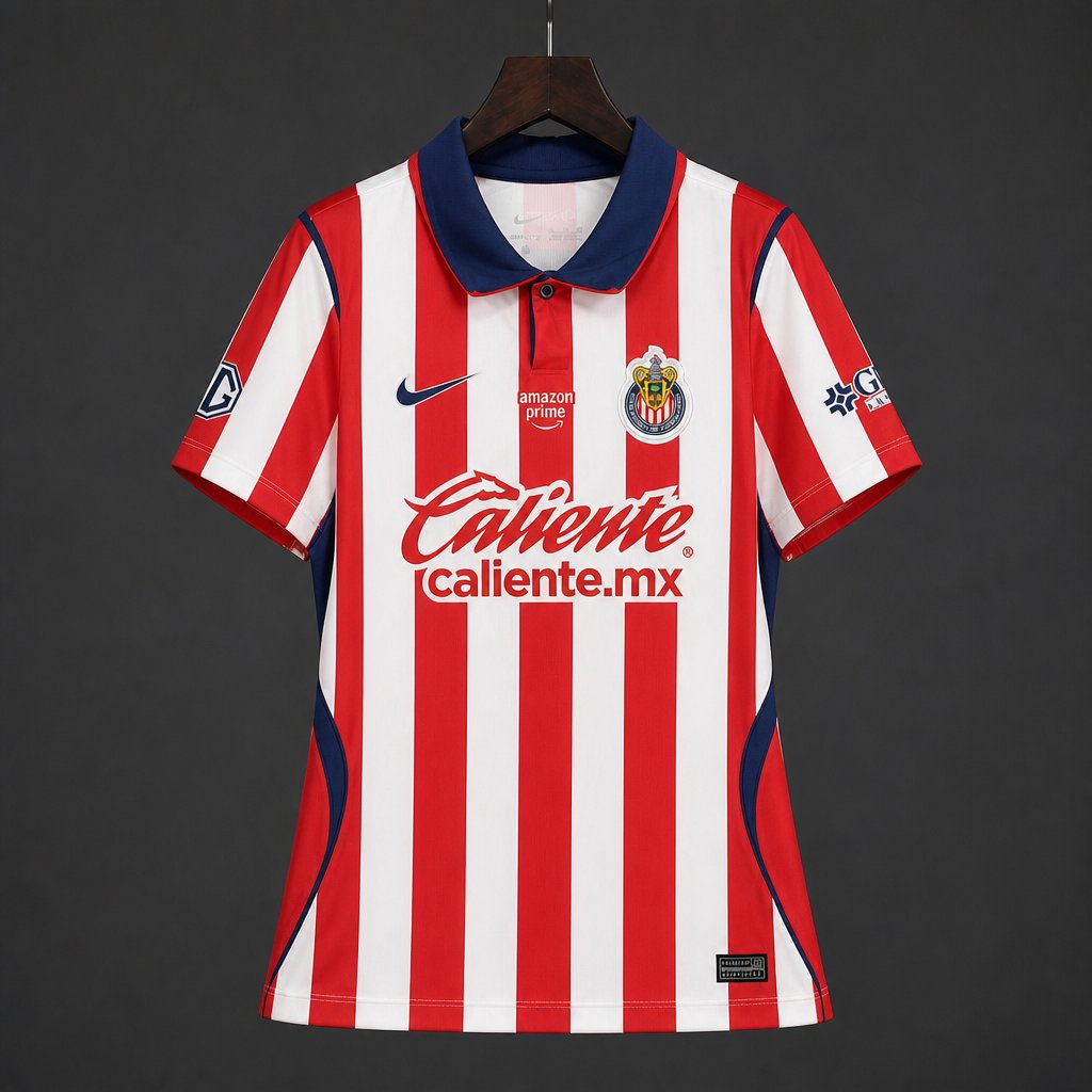 26/27 Women Chivas Home Red White Stripes Jersey