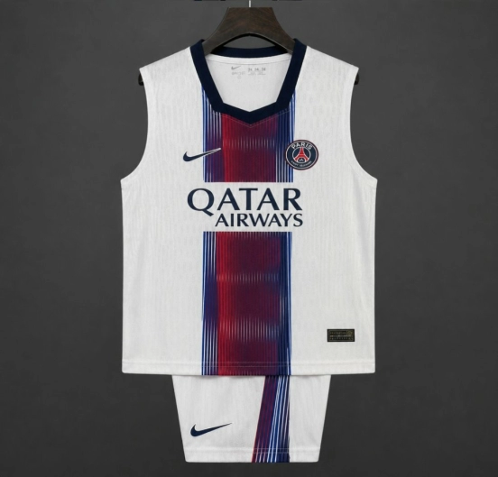 Player Version 26/27 PSG Away White Vest Jersey+Shorts