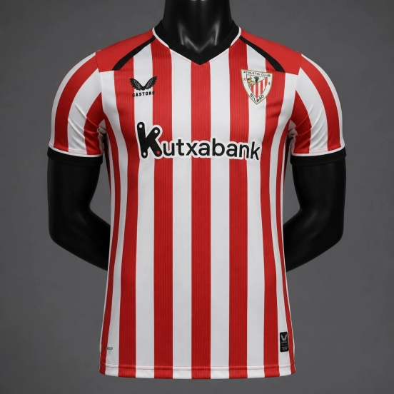 Player Version 26/27 Athletic Bilbao Home Red White Stripes Jersey