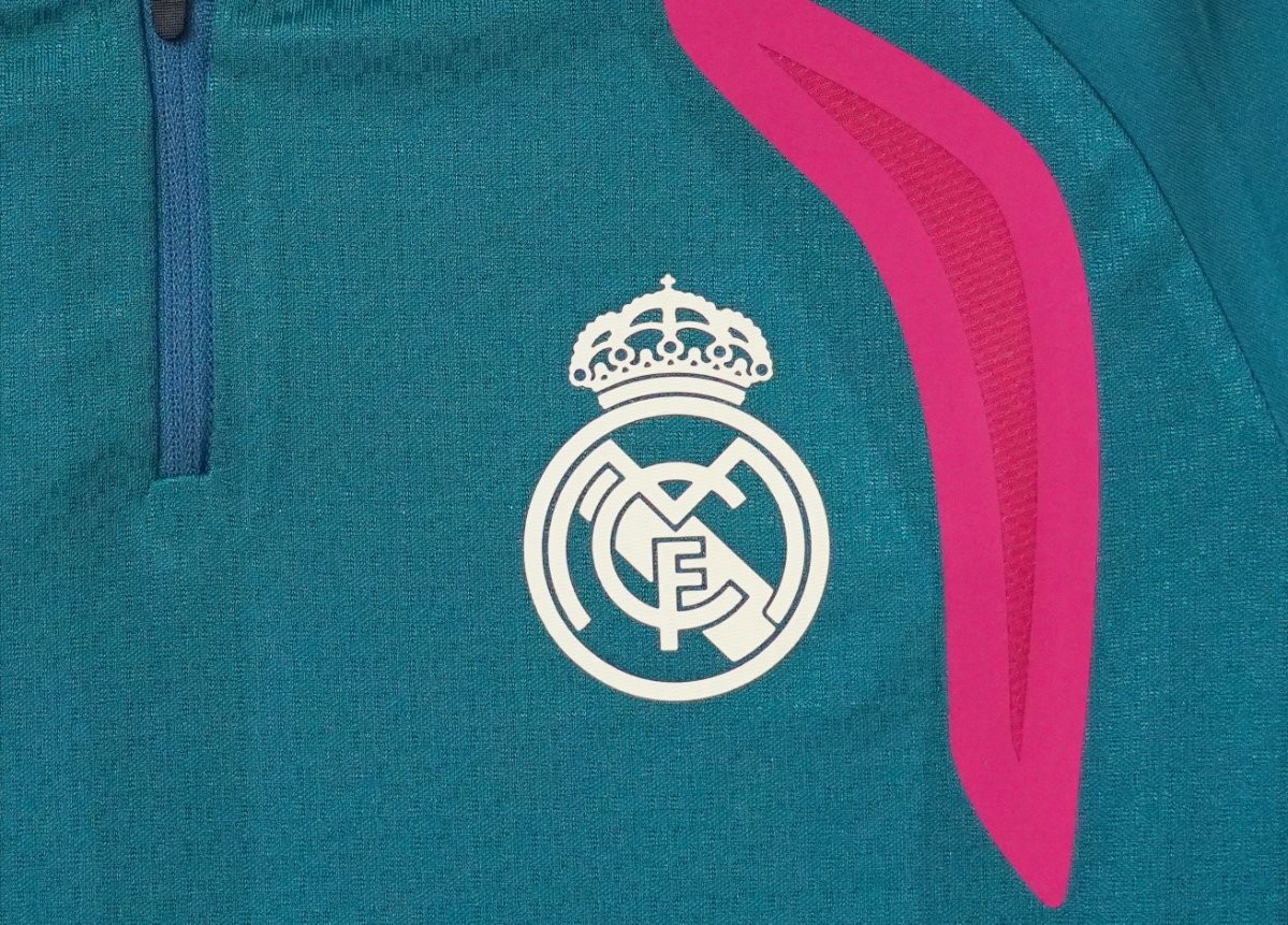 26/27 Real Madrid CF Teal & Pink Quarter-Zip Training Top