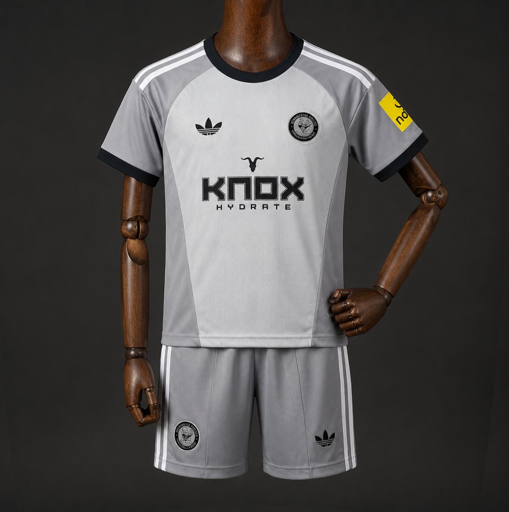 26/27 Kids Newcastle United Goalkeeper 3 Grey Jersey Kit