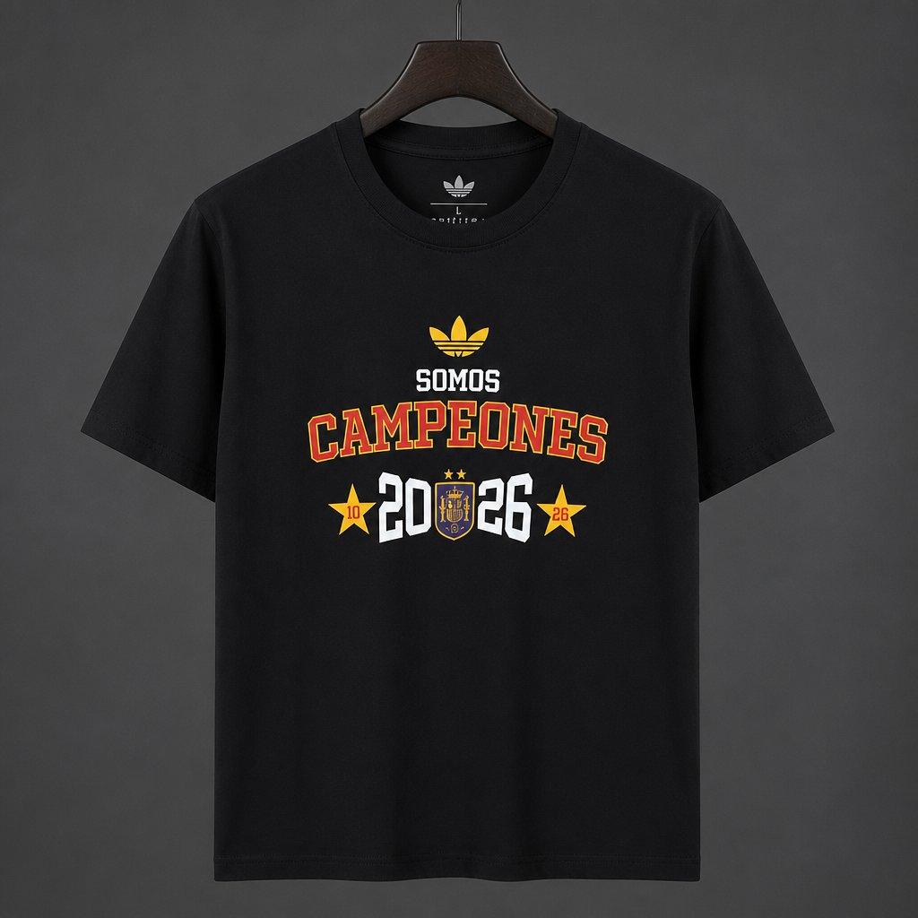 26/27 Spain Black Champions T-Shirt