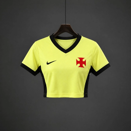 26/27 Vasco da Gama Third Yellow Women Crop Jersey